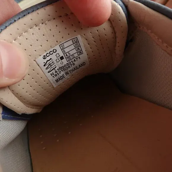 Ecco Sneakers Womens SZ EU 37 US 6 Blue Soft 7 Comfort Walking Casual Low Shoes - Picture 14 of 14